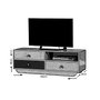 Hanah Home Soporte de TV Estilo Escandinavo Moderno Blanco y Azul 140x48x41cm